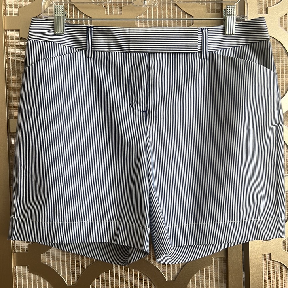 Express blue & white stripe shorts